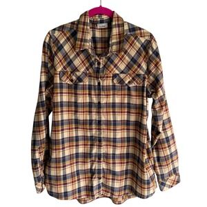 L.L.‎ BEAN Multicolor Scotch Plaid Ladies Relaxed Plaid Flannel Shirt, L